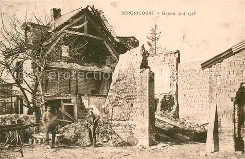 AK / Ansichtskarte Bergnicourt Ruines Guerre 1914 18 Truemmer 1. Weltkrieg Bergnicourt