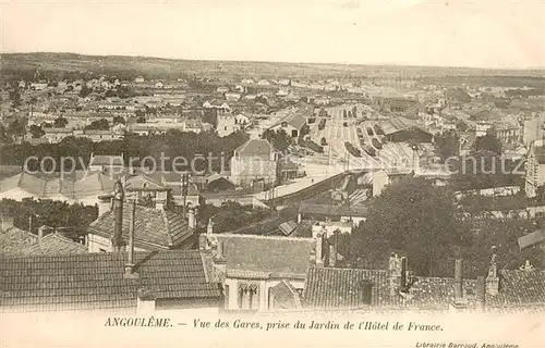 AK / Ansichtskarte Angouleme Vue des gares prise du jardin de l Hotel de France Angouleme