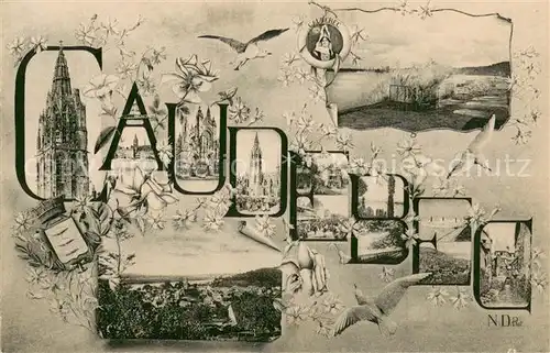 AK / Ansichtskarte Caudebec les Elbeuf Souvenirs de la ville Caudebec les Elbeuf