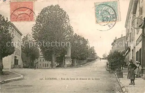 AK / Ansichtskarte Lozanne Rue de Lyon et Avenue de la Gare Lozanne