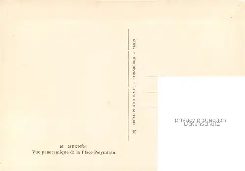 AK / Ansichtskarte Meknes Vue panoramique de la Place Poeymirau Meknes