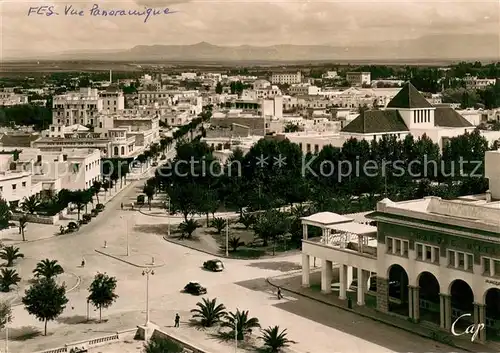 AK / Ansichtskarte Fes_Fez_Maroc Vue panoramique vers l Avenue du General Poeymirau 