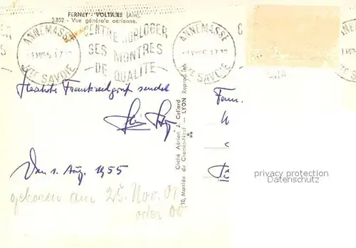 AK / Ansichtskarte Ferney Voltaire Vue aerienne Ferney Voltaire