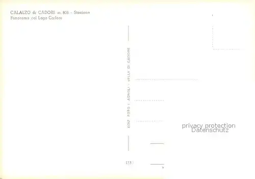 AK / Ansichtskarte Calalzo_di_Cadore Panorama col Lago Cadore Calalzo_di_Cadore