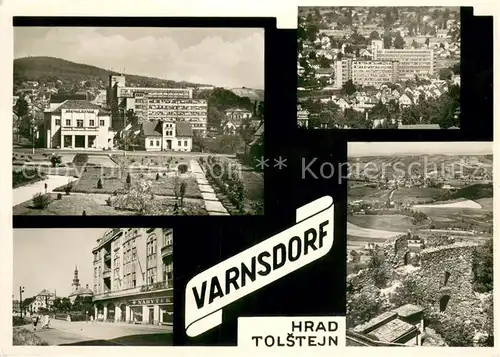 AK / Ansichtskarte Varnsdorf Hrad Tolstejn Burgruine Stadtpanorama Park Varnsdorf