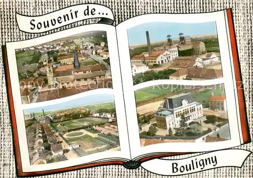 AK / Ansichtskarte Bouligny Centre Place de la Mine Parc des Sports Hotel de Ville vue aerienne Bouligny