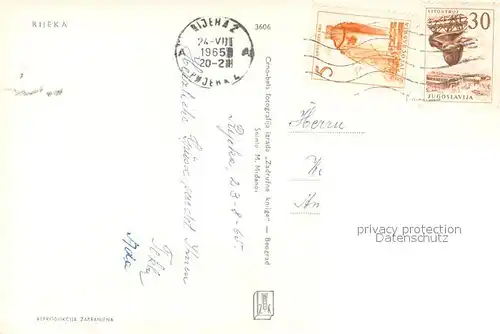 AK / Ansichtskarte Rijeka_Fiume Innenstadt Hochhaus Rijeka Fiume