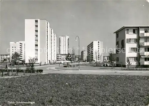 AK / Ansichtskarte Schwamendingen_Zuerich Wohnsiedlung Hochhaeuser 