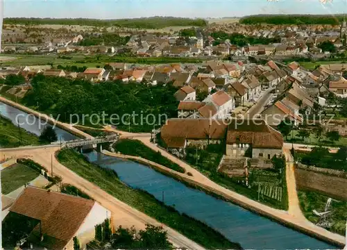 AK / Ansichtskarte Herbitzheim Canal des Houilleres vue aerienne Herbitzheim