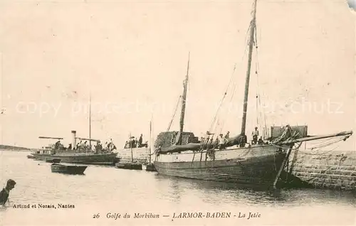 AK / Ansichtskarte Larmor Baden Golfedu Morbihan La Jetee Larmor Baden