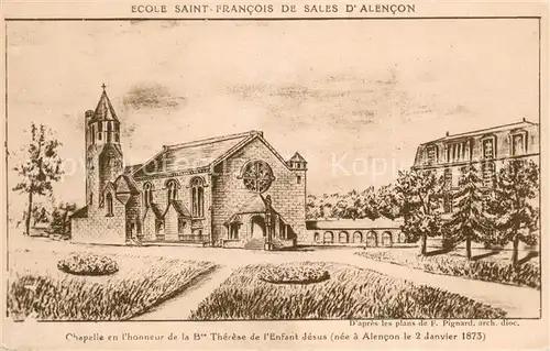 AK / Ansichtskarte Alencon Chapelle en lhonneur de la Bse Therese de lEnfant Jesus  Alencon