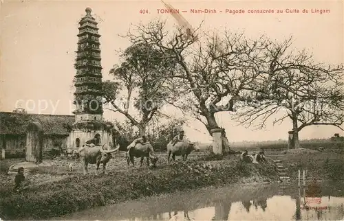 AK / Ansichtskarte Tonkin Nam Dinh Pagode consacree au Culte du Lingam Tonkin