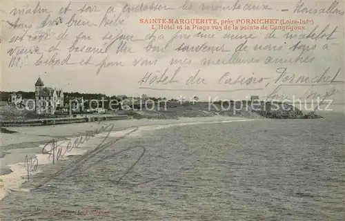 AK / Ansichtskarte Sainte_Marguerite_Loire Hotel et la Plage vus de la pointe de Congrigoux Sainte_Marguerite_Loire