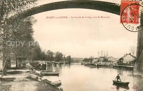 AK / Ansichtskarte Moret sur Loing Les bords du Loing vers St Mammes Moret sur Loing