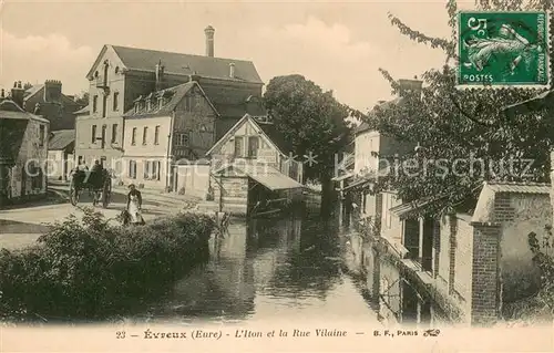 AK / Ansichtskarte Evreux Iton et la Rue Vilaine Evreux
