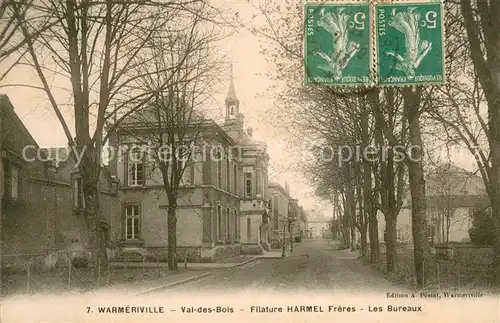 AK / Ansichtskarte Warmeriville Val des Bois Filature Harmel Freres Les Bureaux Warmeriville