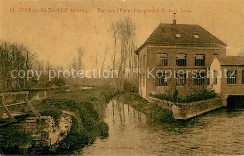 AK / Ansichtskarte Ivry la Bataille Vue sur l Eure Perspective de trois bras Ivry la Bataille