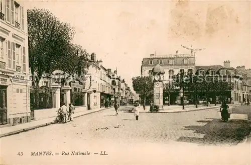AK / Ansichtskarte Mantes la Ville Rue Nationale Mantes la Ville