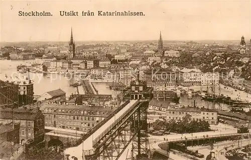 AK / Ansichtskarte Stockholm Utsikt fran Katarinahissen Stockholm