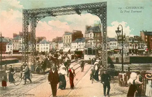 AK / Ansichtskarte Cherbourg Le Pont Tournant Cherbourg