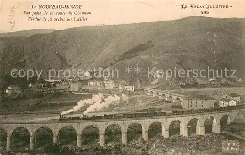 AK / Ansichtskarte Chambon le Chateau Vue prise de la route du Chambon Viaduc de 28 arches sur l Allier Chambon le Chateau