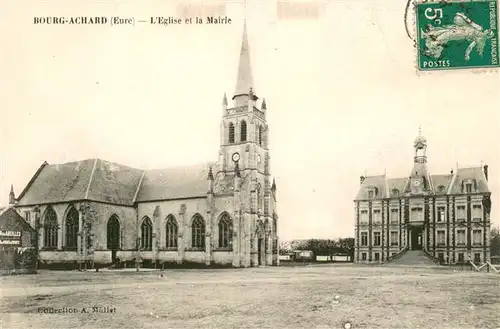 AK / Ansichtskarte Bourg Achard Eglise et la Marie Bourg Achard