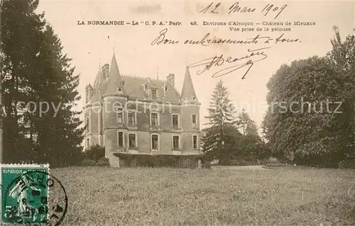 AK / Ansichtskarte Alencon Chateau de Mieuxce Vue prise de la pelouse Alencon