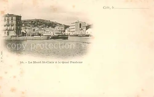 AK / Ansichtskarte Cette_Sete Le Mont St Clair et le Quai Pasteur 