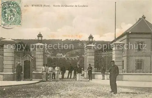 AK / Ansichtskarte Evreux Entree du Quartier de Cavalerie Evreux