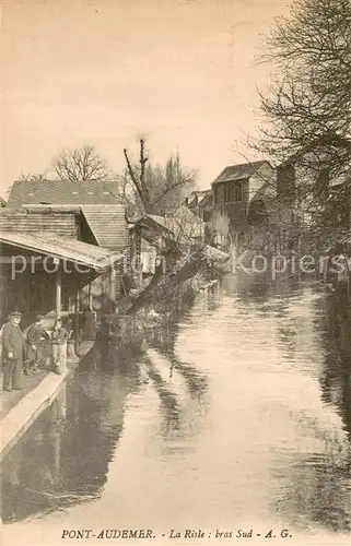 AK / Ansichtskarte Pont Audemer La Risle bras sud Pont Audemer