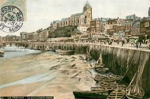AK / Ansichtskarte Le_Treport Le port a maree basse Quai Le_Treport