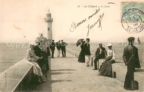AK / Ansichtskarte Le_Treport La Jetee et le phare Le_Treport