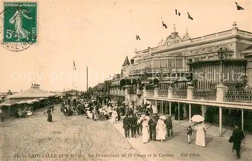 AK / Ansichtskarte Trouville sur Mer Promenade de la plage et le casino Trouville sur Mer