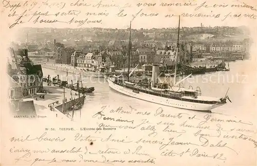 AK / Ansichtskarte Dieppe_Seine Maritime Entree des bassins Vapeur Dieppe Seine Maritime