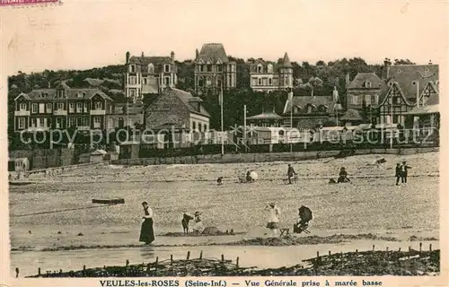 AK / Ansichtskarte Veules les Roses Vue generale prise a maree basse Veules les Roses