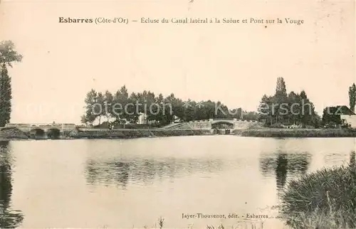 AK / Ansichtskarte Esbarres Ecluse du Canal lateral a la Saone et pont sur la Vouge Esbarres