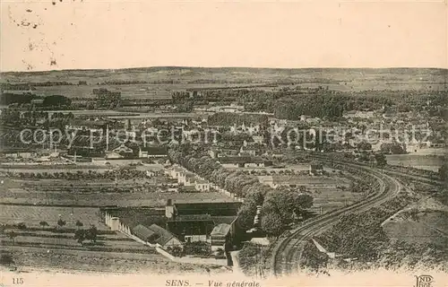 AK / Ansichtskarte Sens_Yonne Vue aerienne Sens_Yonne