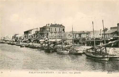 AK / Ansichtskarte Palavas les Flots_Herault Quai rive gauche bateaux de peche Palavas les Flots_Herault