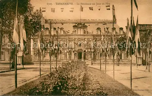 AK / Ansichtskarte Tananrive_Madagascar La Residence un jour de fete Tananrive Madagascar