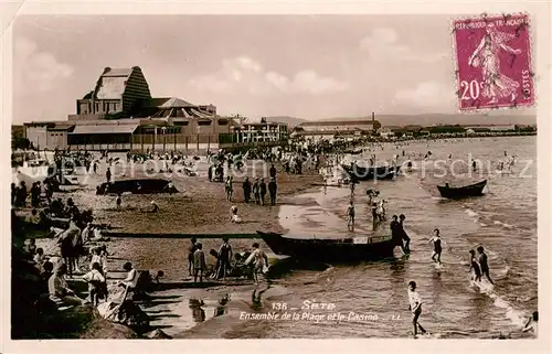 AK / Ansichtskarte Sete_Cette Ensemble de la plage et le casino 