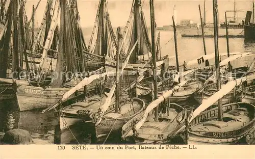 AK / Ansichtskarte Sete_Cette Un coin du port bateaux de peche 