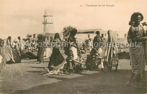 AK / Ansichtskarte Somalia Vendeuses de lait Somalis Somalia