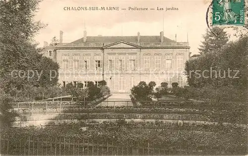 AK / Ansichtskarte Chalons sur Marne Prefecture les jardins 