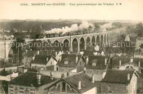 AK / Ansichtskarte Nogent sur Marne Vue panoramique du Viaduc Chemin de fer Train Nogent sur Marne