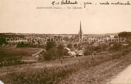 AK / Ansichtskarte Saint Prive_Yonne Vue generale Saint Prive Yonne