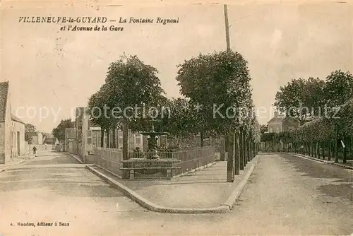 AK / Ansichtskarte Villeneuve la Guyard Fontaine Regnoul Avenue de la Gare Villeneuve la Guyard