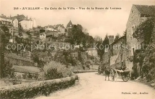 AK / Ansichtskarte Avallon Un coin de la ville vue de la Route de Lormes Avallon