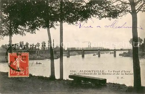 AK / Ansichtskarte Alfortville Pont d Ivry et le confluent de la Marne et de la Seine Alfortville