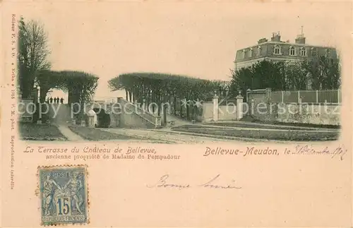 AK / Ansichtskarte Meudon Terrasse du Chateau de Bellevue ancienne propriete de Madame de Pompadour Meudon
