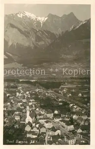 AK / Ansichtskarte Bad_Ragaz_Ragatz Panorama mit Blick zu den Alpen 